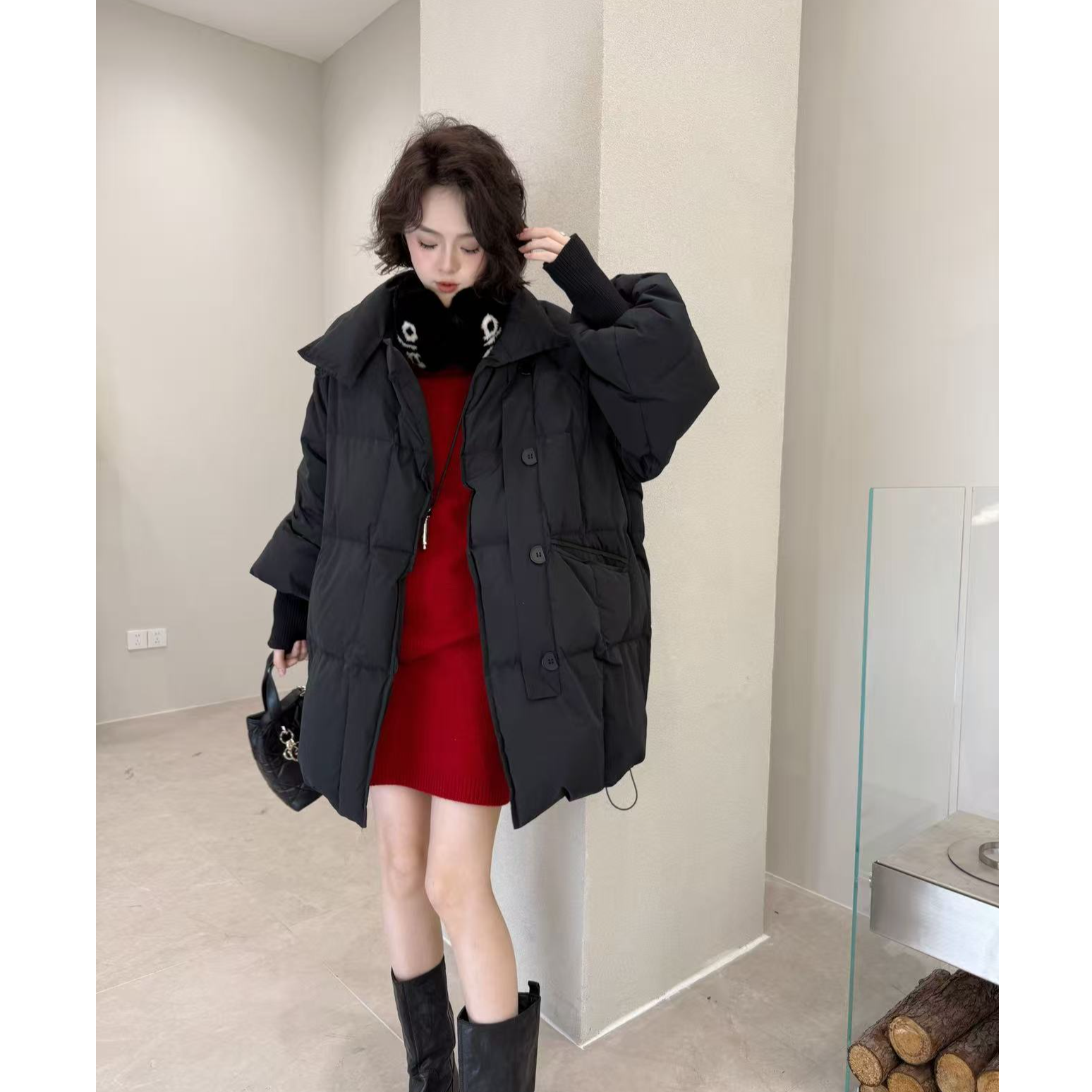 欧尼私服【立领盘扣羽绒服】2025冬款保暖抗风羽绒服 2511C7918