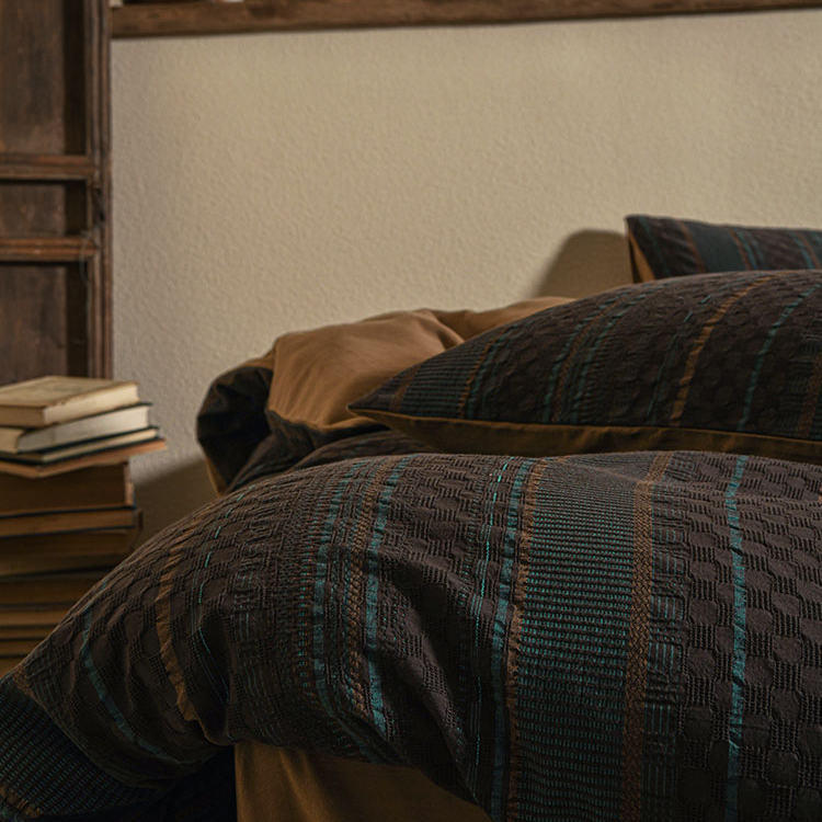 路约威格韩国中古彩独立设计师浮雕棉四件套复古时尚提花棉床品