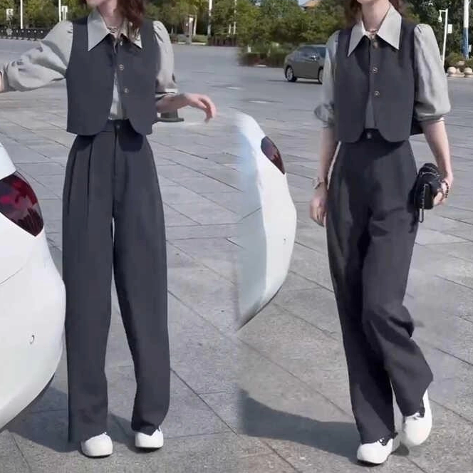 【现货】2025春季新款减龄轻熟风时尚套装气质显瘦洋气减龄三件套装