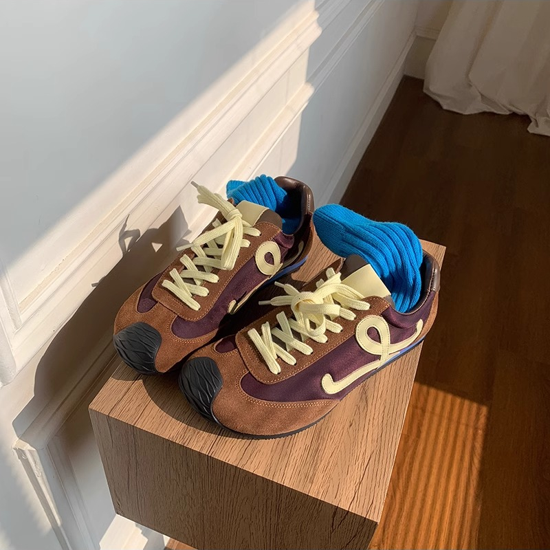 休闲鞋女2025春季复古韩版德训鞋轻便软底运动鞋华夫鞋百搭阿甘鞋