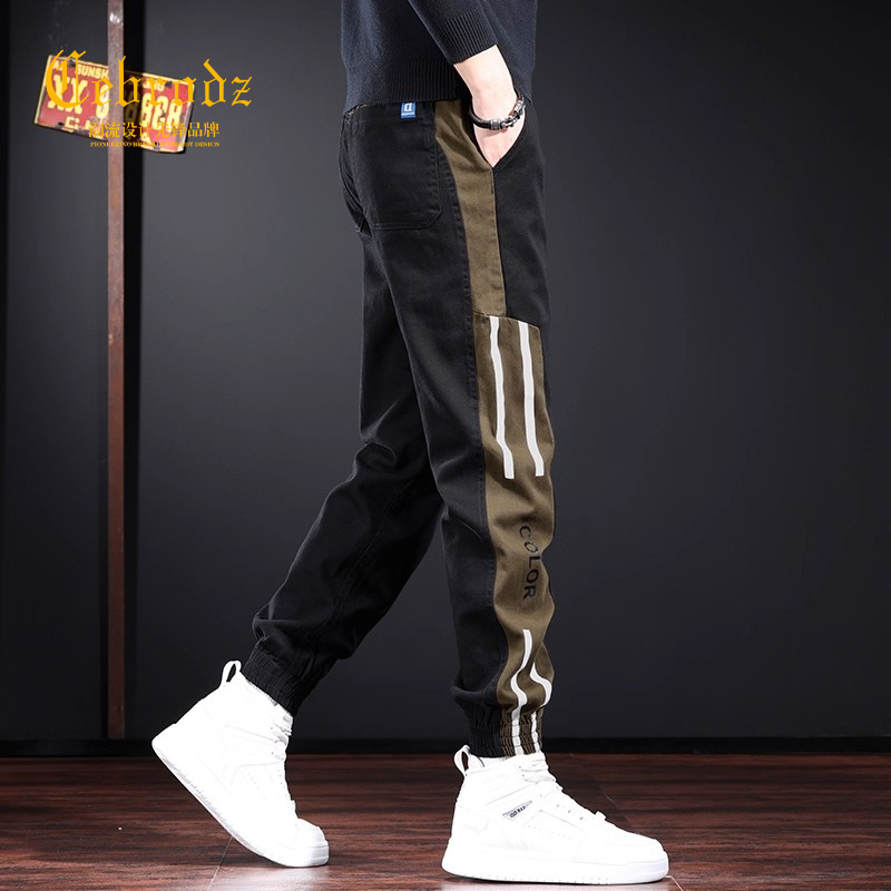 法国Cebrodz秋季潮牌工装束脚休闲裤男士大码裤子新款哈伦运动裤