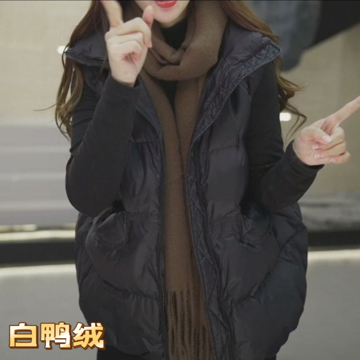 短款免烫冬季马夹黑色羽绒轻薄韩版网红百搭立领红色马甲6149