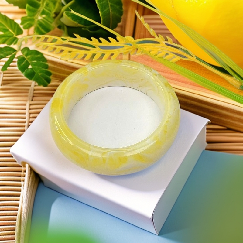 【正品保障】黄药珀时尚精美男女同款宽版手镯（多样性发一件）