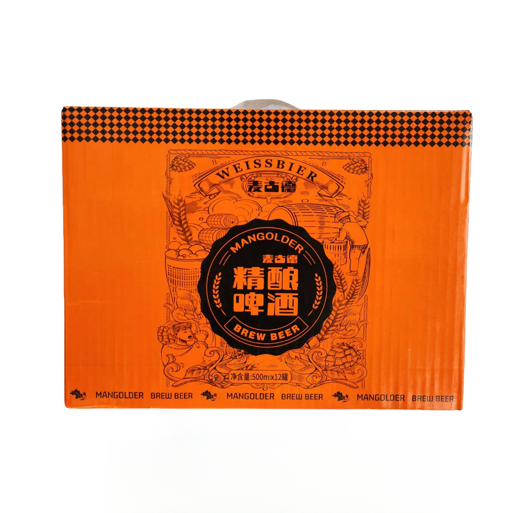 【旗舰店】麦古德金质12度经典酿造精酿白啤500ml*12瓶甄选精酿
