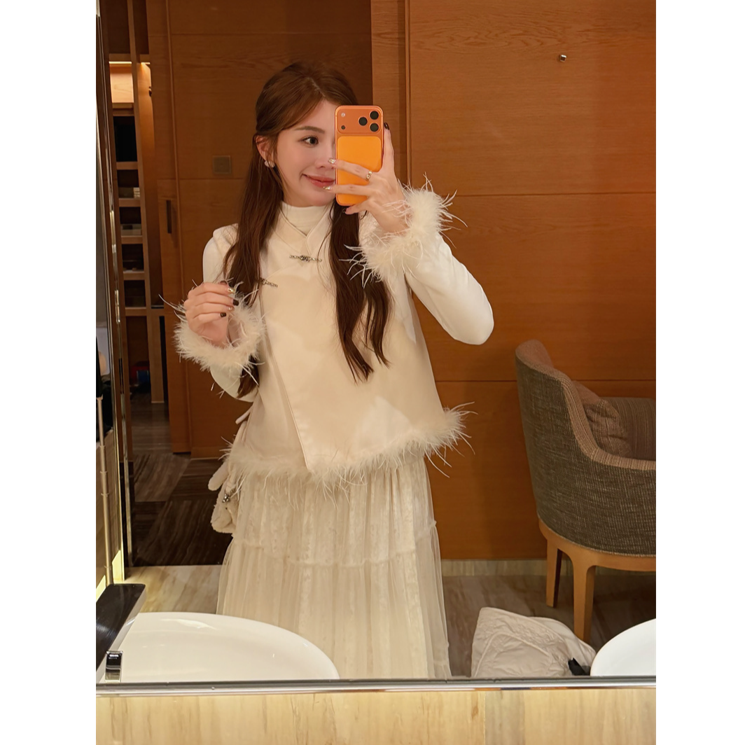 YPP！【落落白月】新中式气质贵气精致叠穿感三件套 分开拍