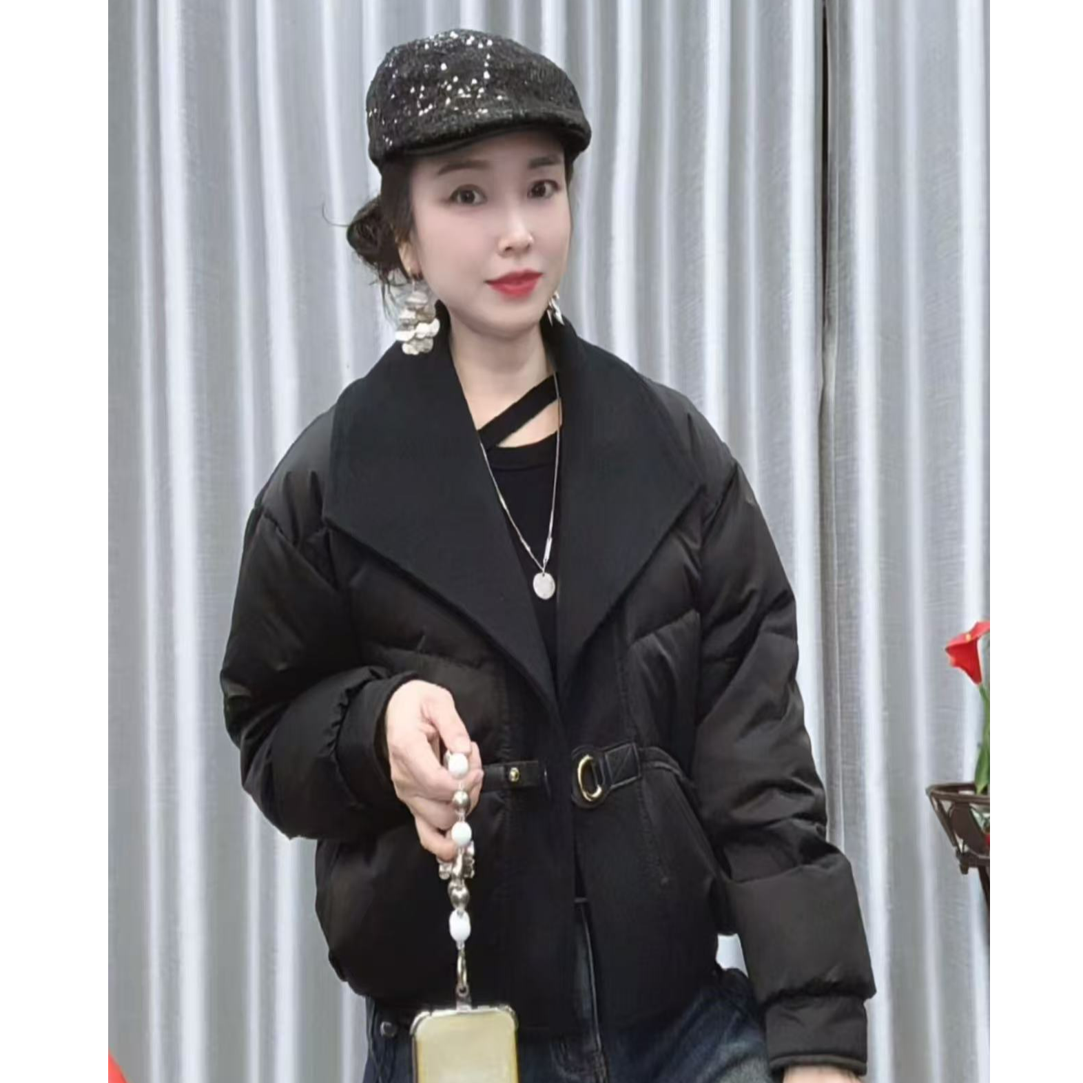 【懂你吴姐】825新款大翻领羽绒外套