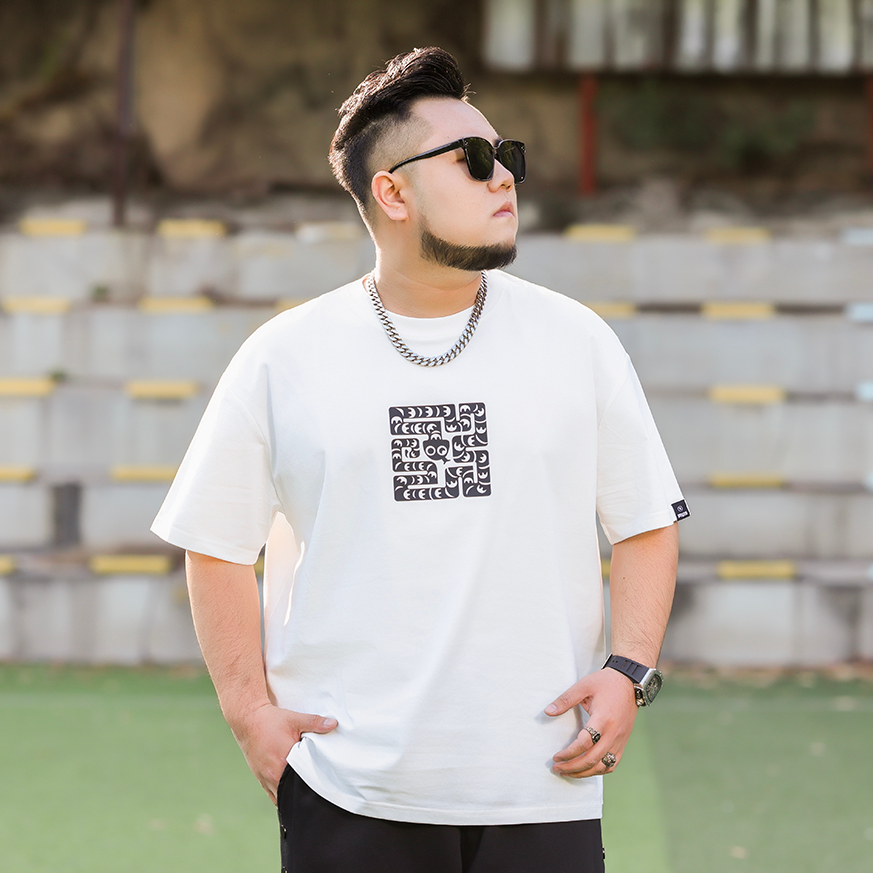 大码男装宽松型T恤大码男装加大码休闲百搭圆领潮流短袖PB520802