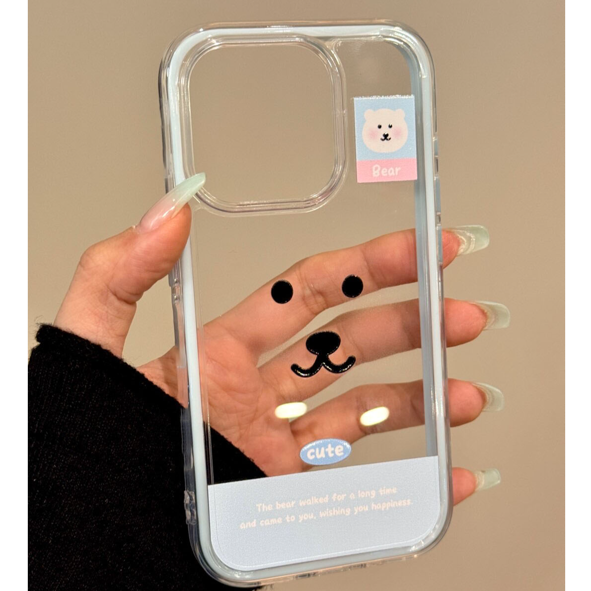 自嘲熊表情适用苹果16promax手机壳iPhone15/14/13软12/11软壳女