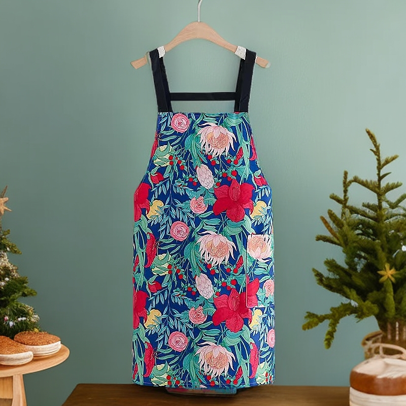 防水家用围裙洋气高颜值成人厨房做饭防油污防脏H带厨房防水围裙