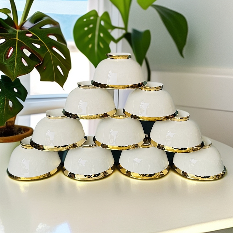 陶瓷金边大碗10只（14cm）