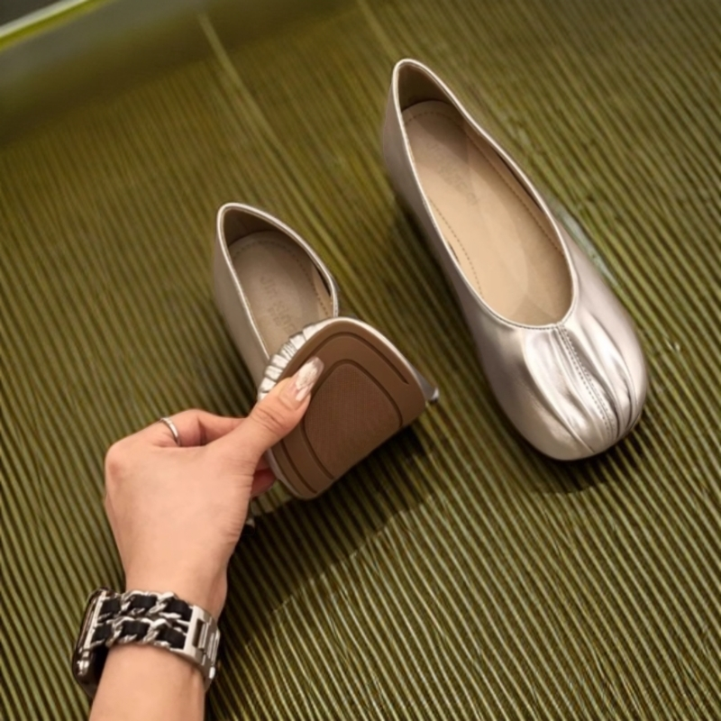 心芘法式玛丽珍女士鞋子2025百搭温柔夏季晚晚风鞋平底时尚豆豆鞋