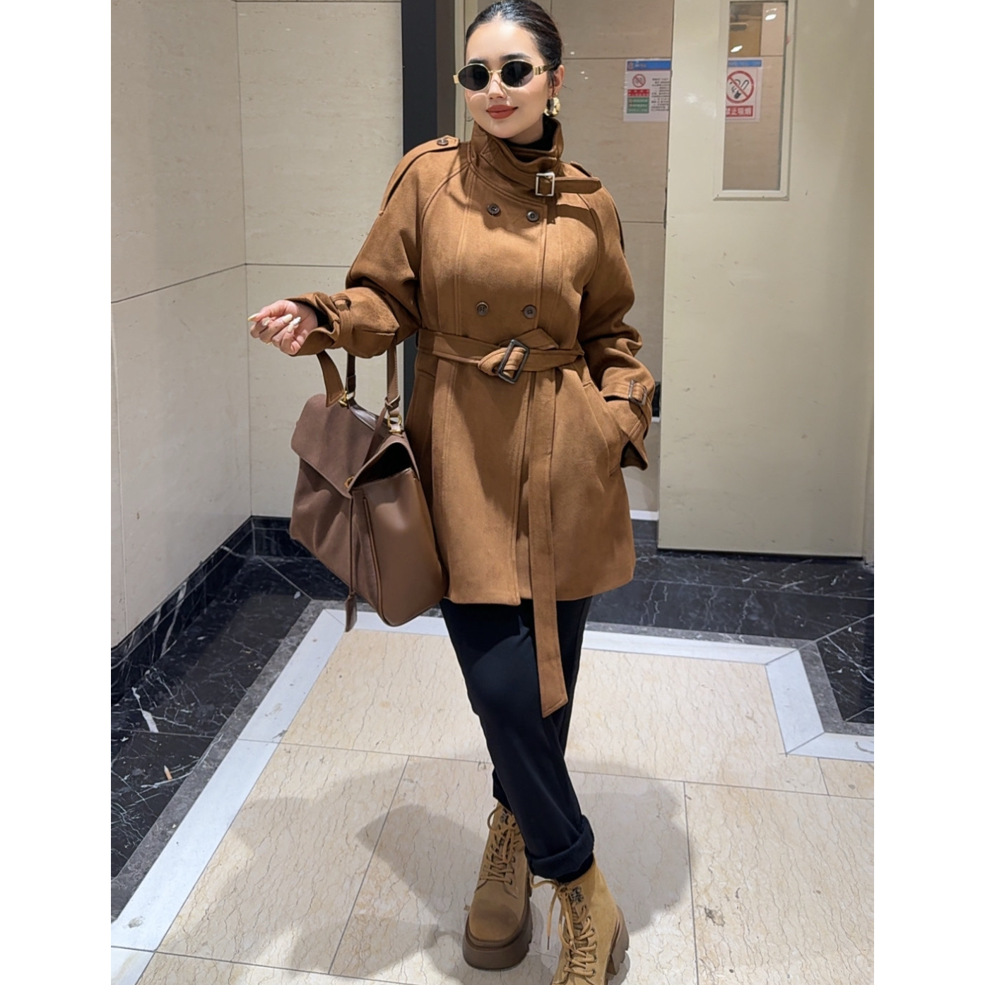 新款厚款立领休闲风短外套6819