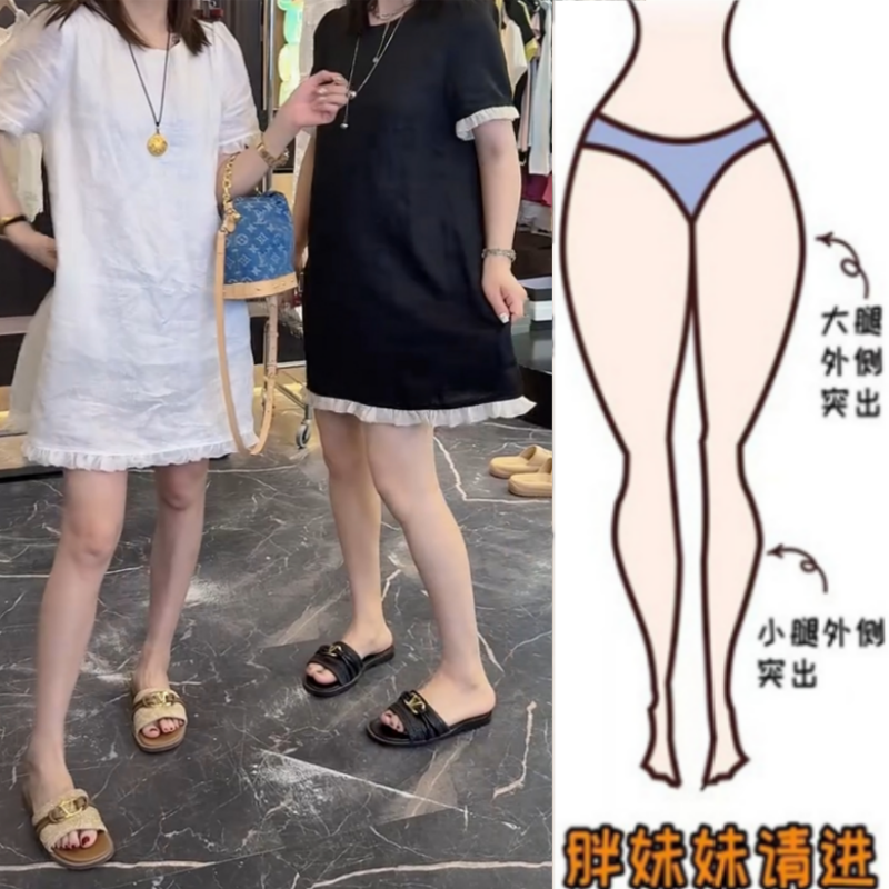 胖妹妹大码时尚洋气早秋新款薄款减龄圆领宽松显瘦气质半袖连衣裙