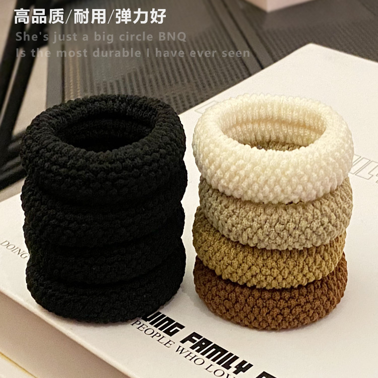 甜美风瑞丽风女原创设计加厚加宽发绳发圈秋冬高马尾耐用成人韩系