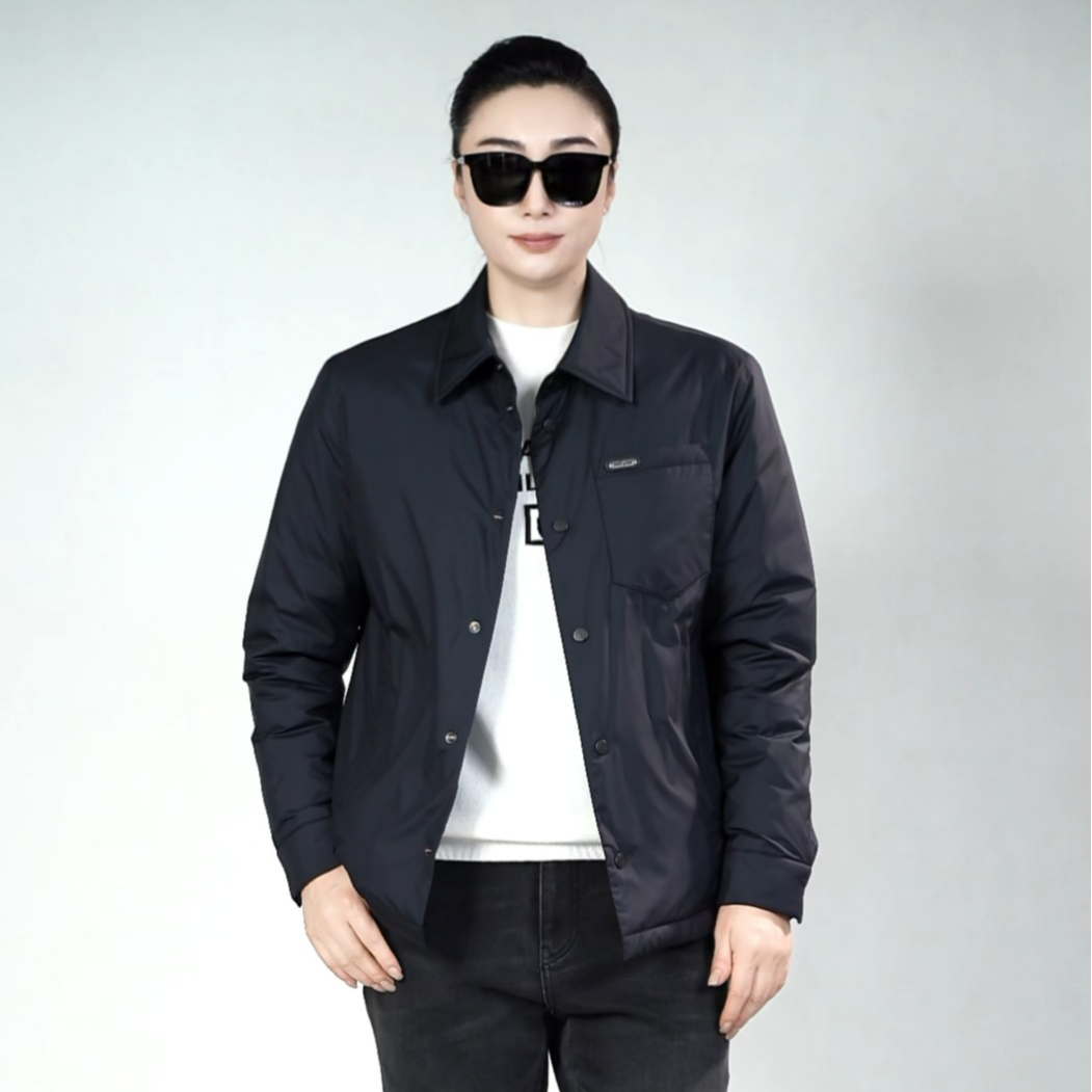 DG迪噶雅男士轻薄羽绒衬衫H108-11秋冬时尚轻奢翻领保暖羽绒服