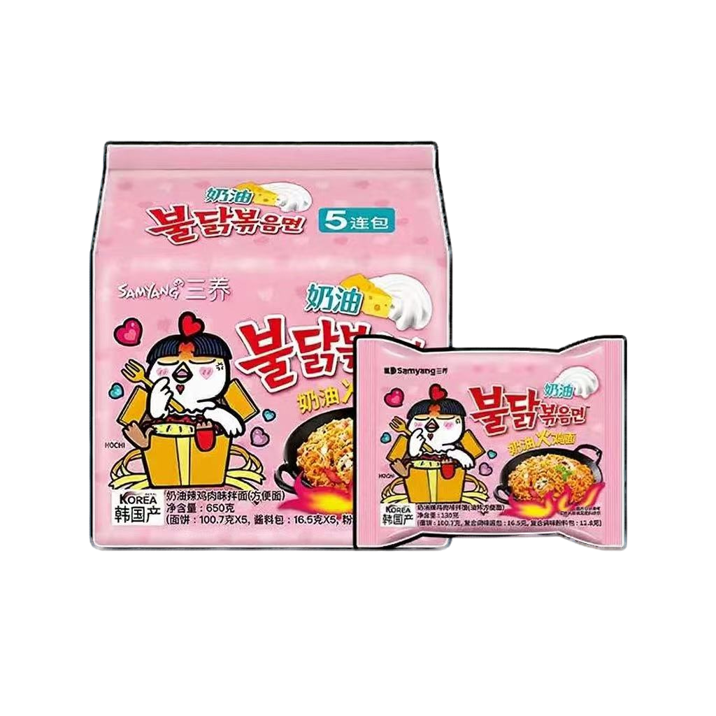 爆款奶油味韩式正宗火鸡面方便速食充饥拌面