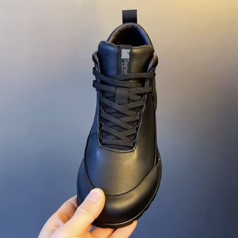 新款高品质男士全皮面休闲百搭时尚男鞋