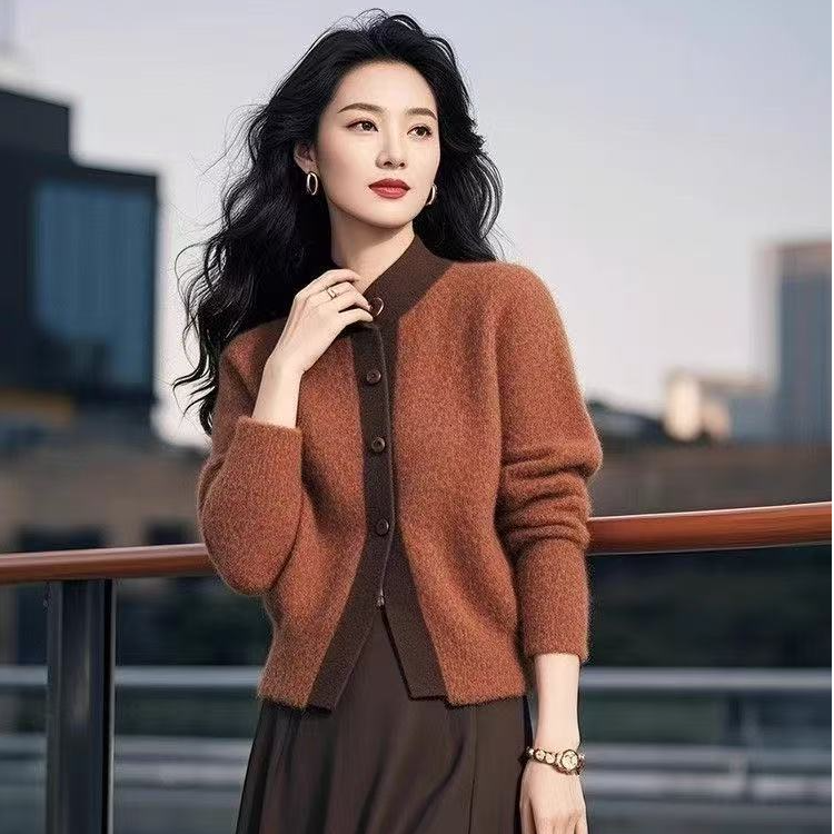 2025秋冬新款超好看慵懒风时尚气质通勤上衣洋气别致针织开衫女