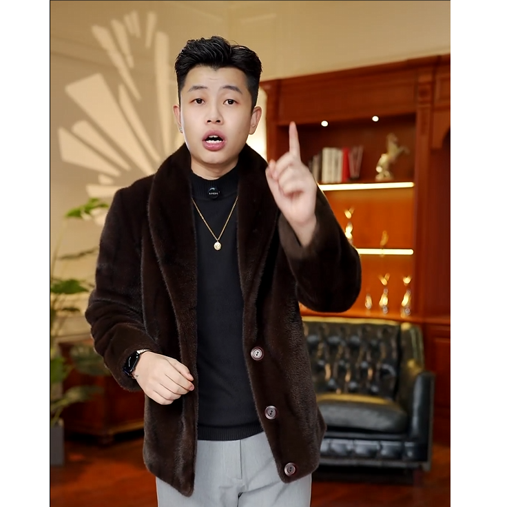 【官方严选】秋冬新款翻领两面穿男士轻奢时尚加厚保暖夹克外套-2