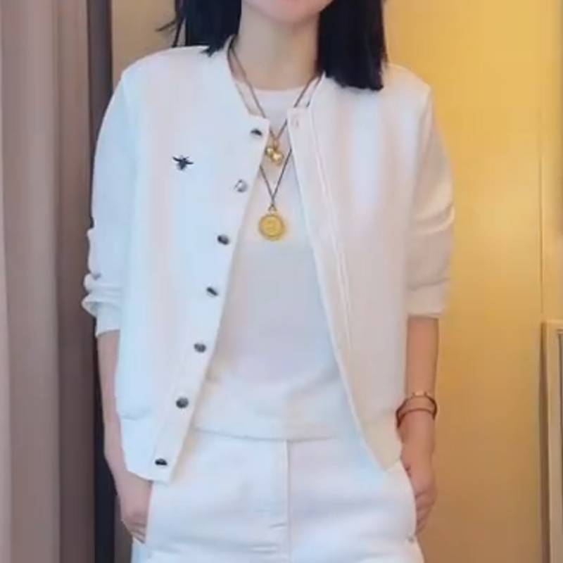 【蜜蜂外套】2025早秋新款蜜蜂刺绣圆领百搭外套LK2506721