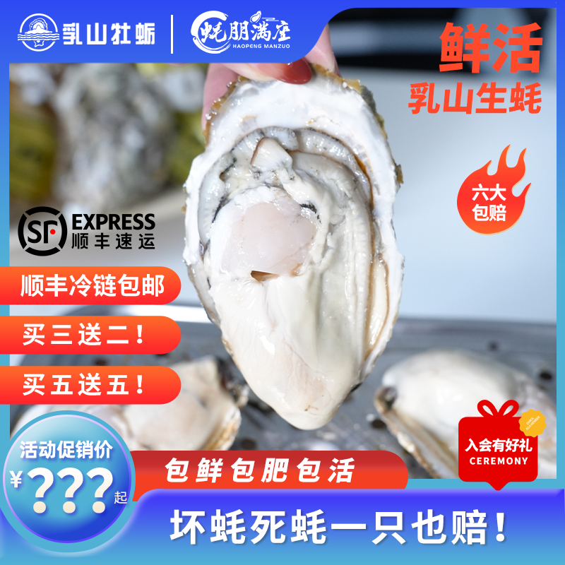 【买3送2买5送5】蚝朋满座乳山生蚝海鲜超大个鲜活生蚝顺丰5-10斤