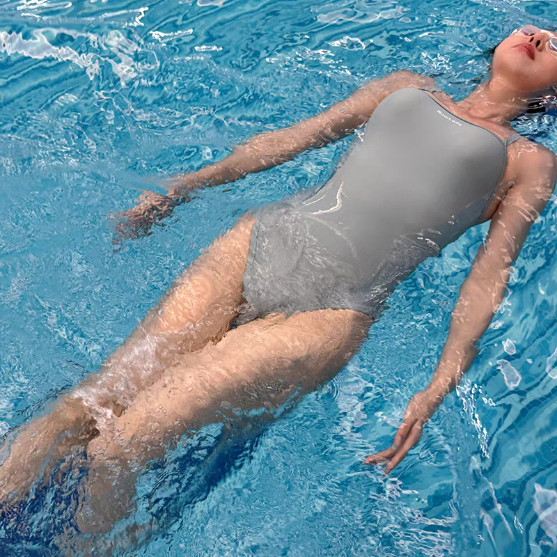 FMY/泳衣女速干游泳馆专用性感露背连体三角高级感竞速泳衣泳装