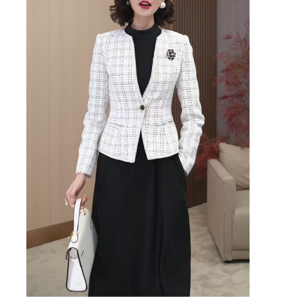 轻奢时尚小香风短款外套女春秋季高端洋气收腰休闲显瘦气质小外套