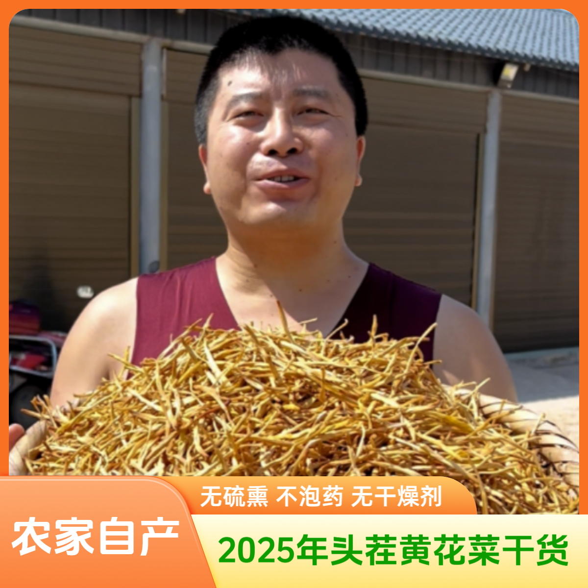 2025年农家日晒黄花菜干货无硫熏金针菜凉拌菜煲汤营养菜9成干