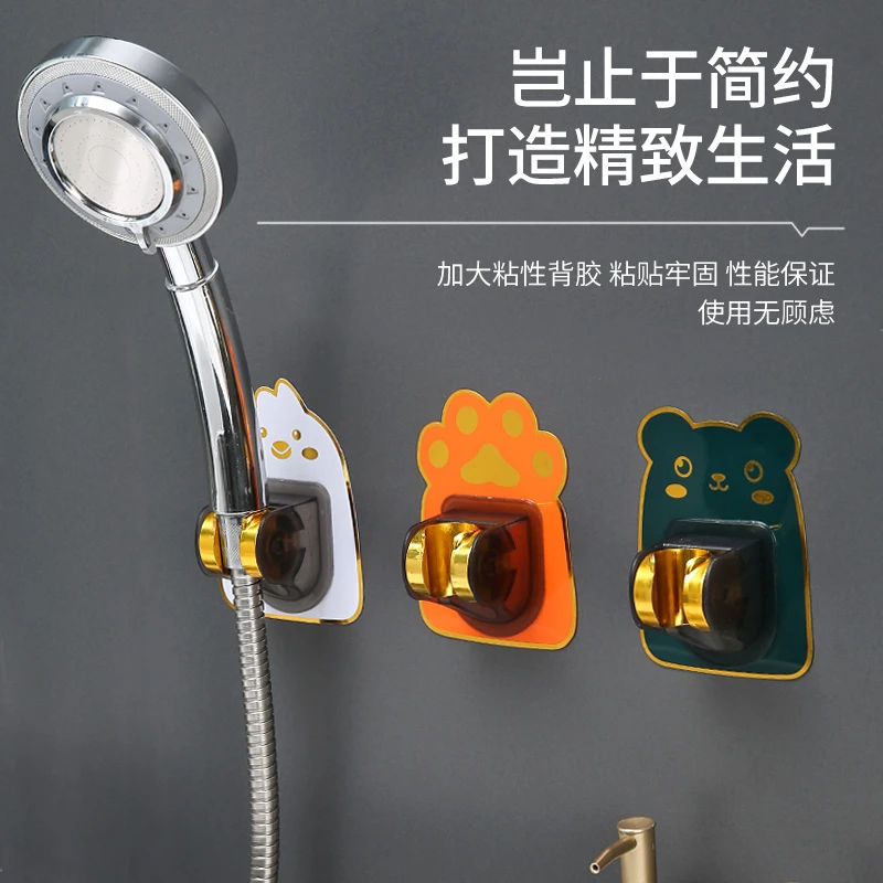 免打孔花洒支架浴室淋浴头固定神器可调节喷头挂座吸盘式喷底座D