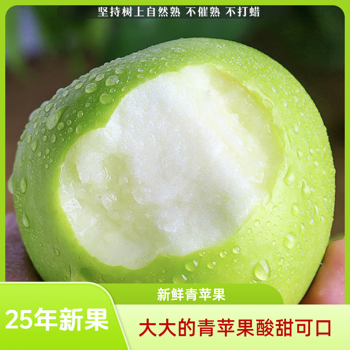 【膜袋青苹果】新鲜现摘膜袋青苹果孕妇水果酸甜多汁2.5/4.5/8.5斤