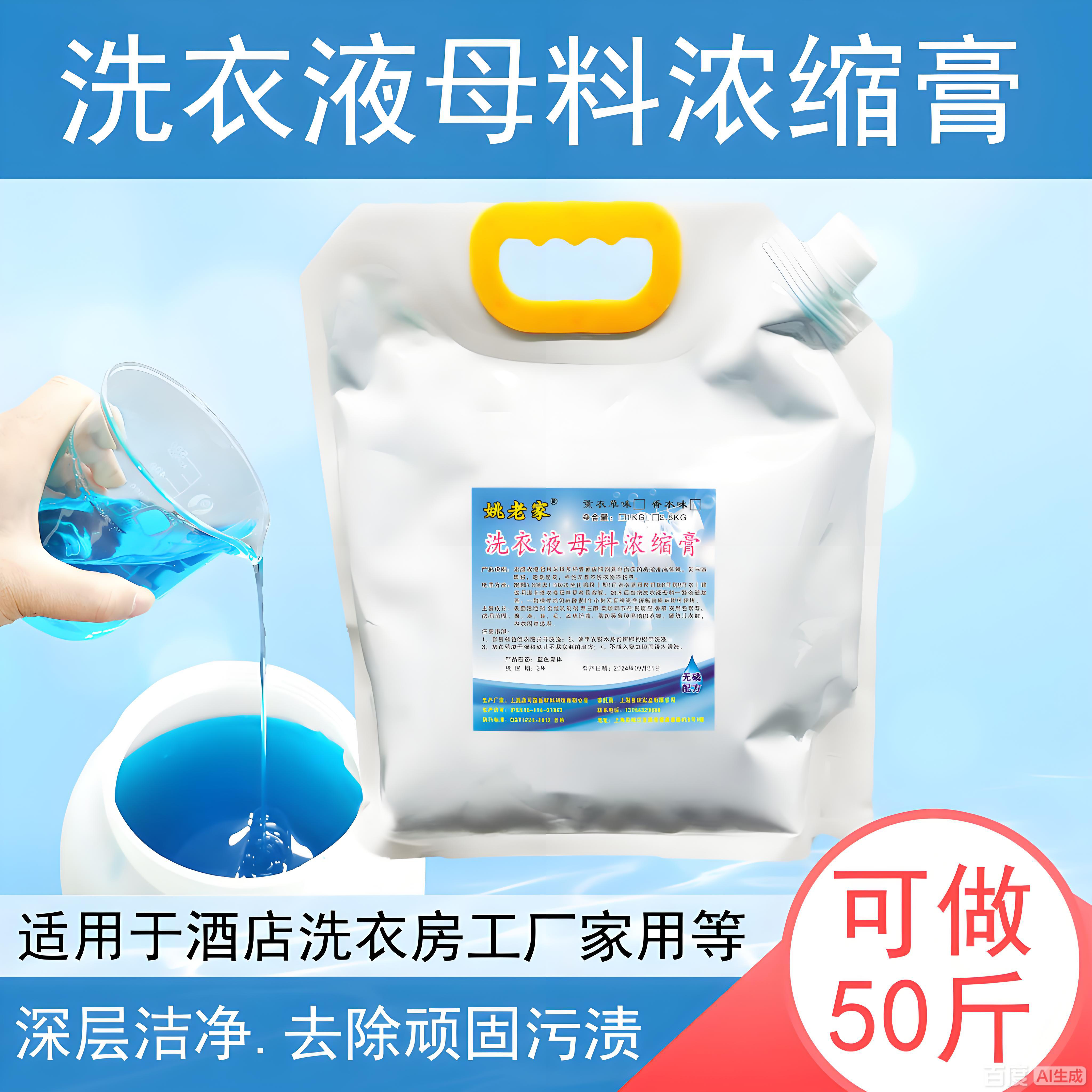 浓缩洗衣液强力去污持久留香型母料原液兑水即用大桶商用超强效剂