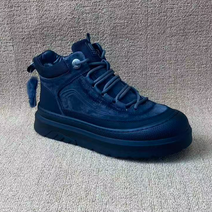 时尚休闲户外车缝线平底男鞋软底软面舒适透气10381