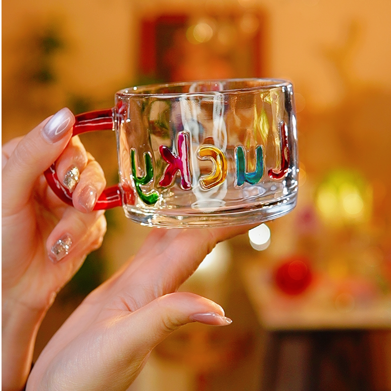 彩绘手工lucky字母好运杯