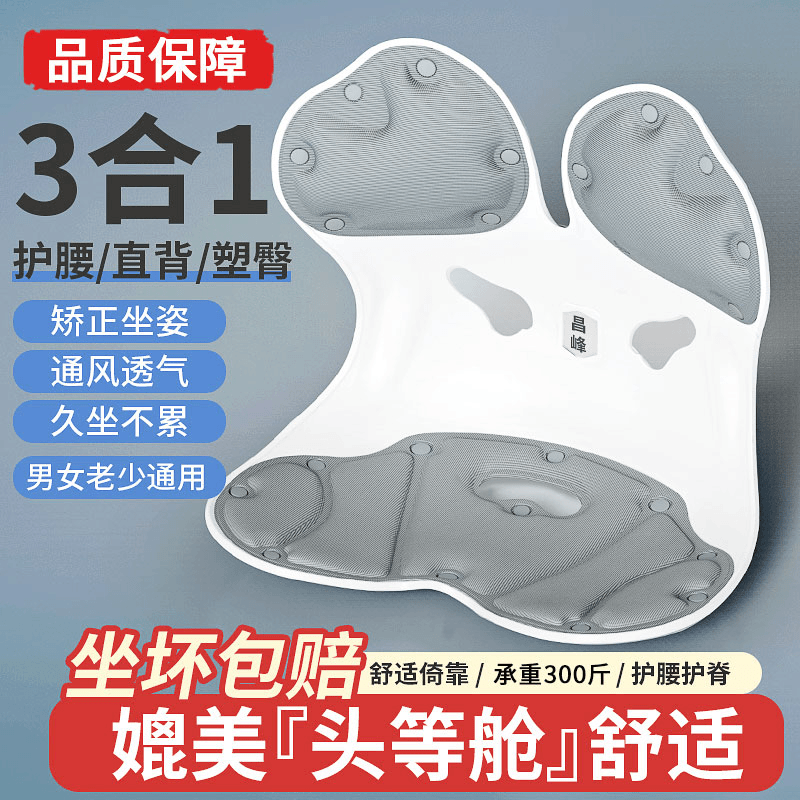 CHAGNFENG/昌峰【坐姿可拆卸】人体工学护腰坐姿椅矫正久坐腰靠坐垫