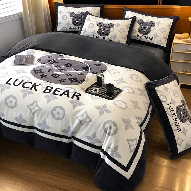 冬季轻奢加厚牛奶绒四件套双面加绒保暖珊瑚绒毛绒高级感床上用品