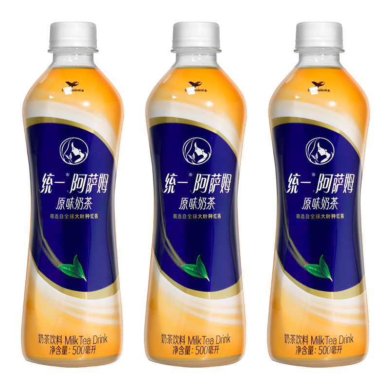 统一阿萨姆原味奶茶500ml*3/5/8瓶装 经典原味网红饮品饮料下午茶