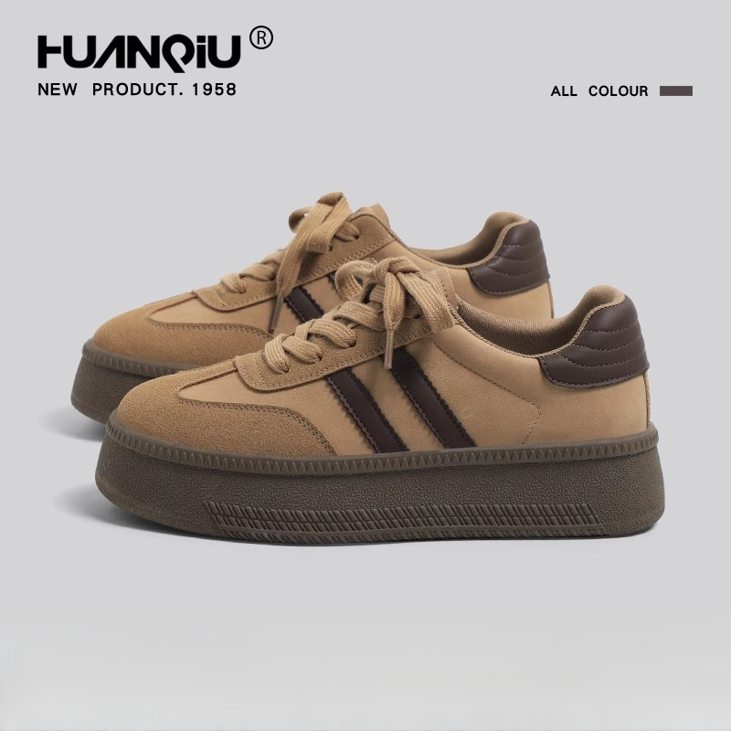 环球琥珀流光德训鞋子女款秋冬爆款2025新款厚底百搭时尚休闲板鞋