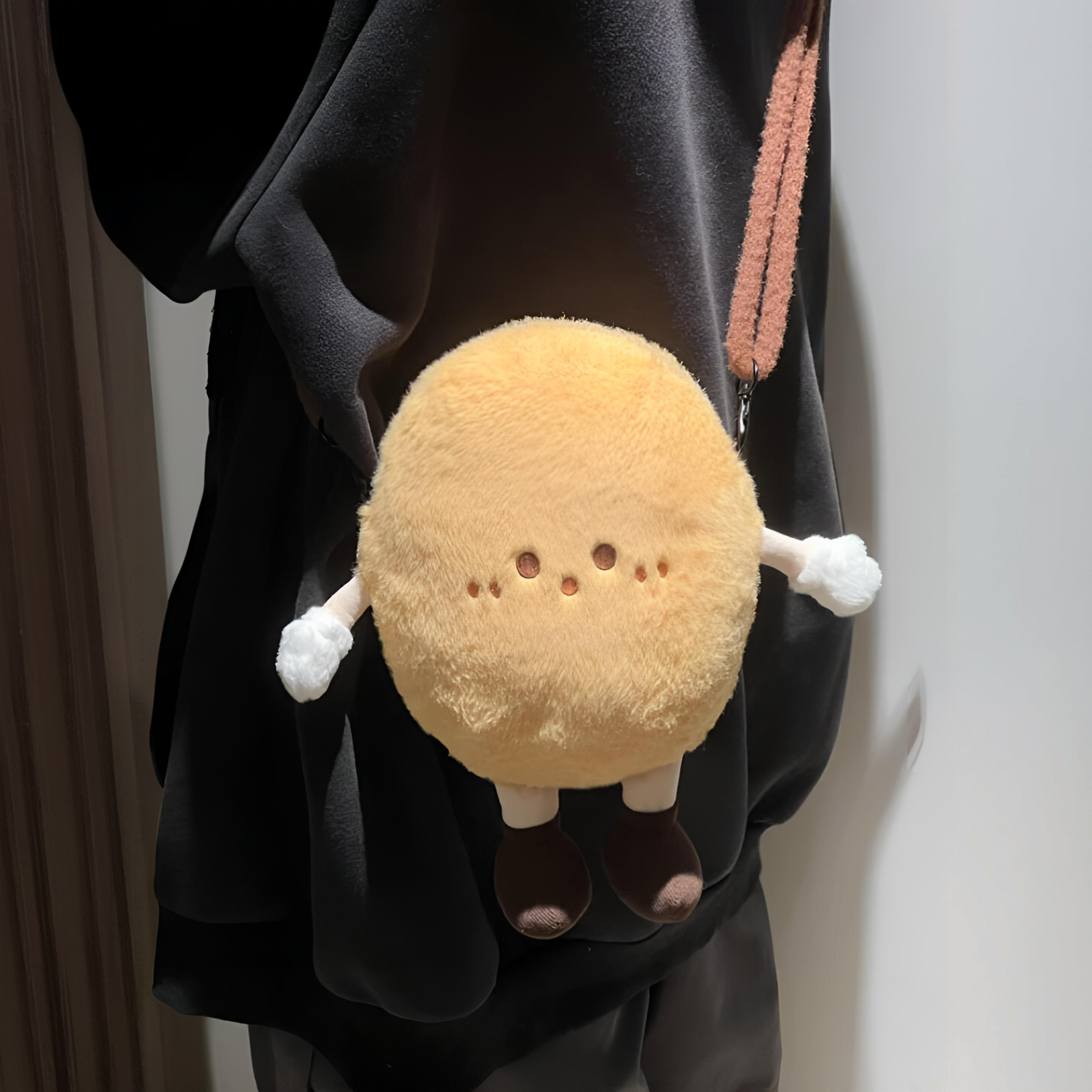 ONE 可爱卡通土豆毛绒包女ins风斜挎玩偶手机包小众百搭毛绒包