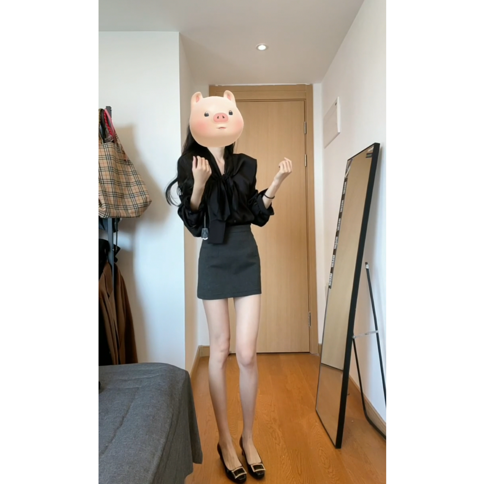 女装职业通勤衬衫上衣高腰半身裙时尚穿搭两件套装女2025春季新款