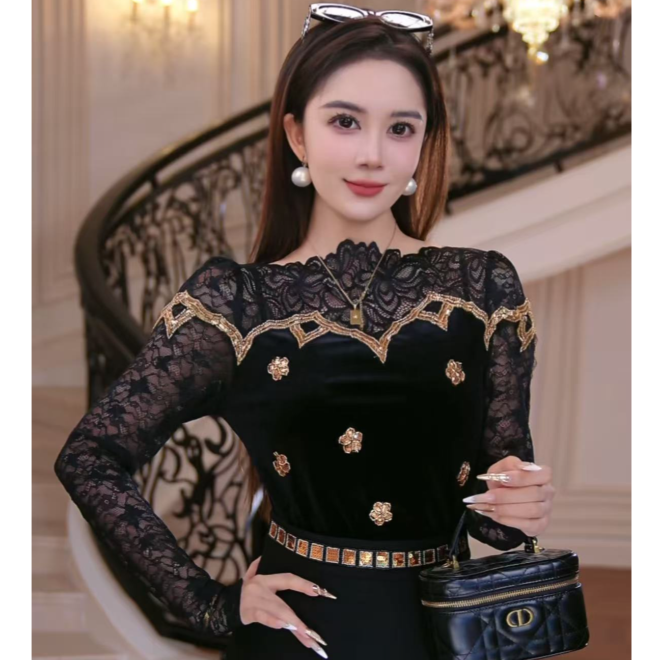 FNN【芙娜妮】2025新款休闲洋气衣服女穿搭气质女装上衣F2530379A