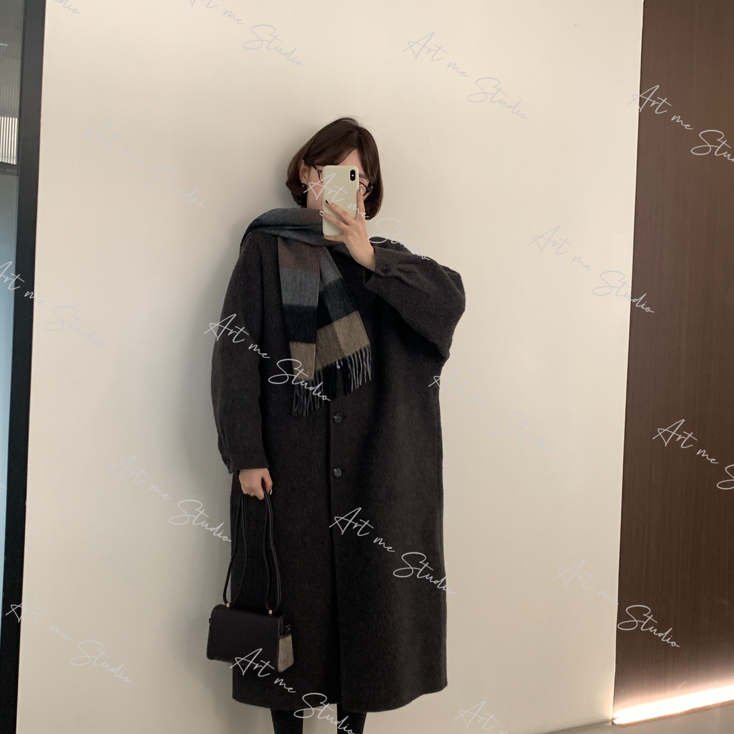 【ART ME】苏力绵羊毛肌理廓形优越比例松弛感两色大衣w24512a