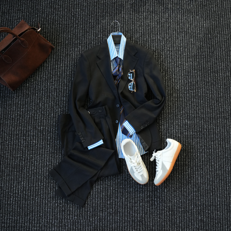 CssuGent高定米兰眼 绅士复古羊毛混纺平驳领西服套装男婚宴礼服