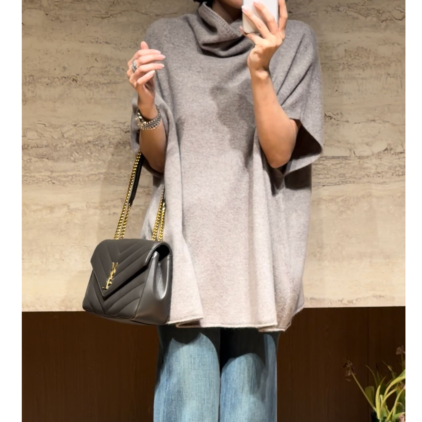 TANTAN 时尚宽松慵懒风秋季高领打底衫3466