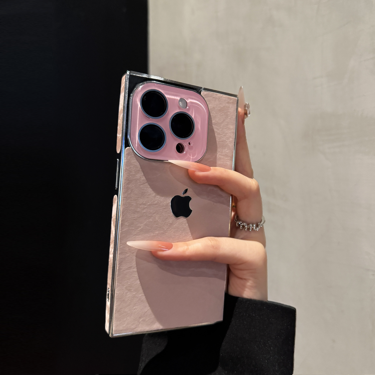 方形雪山纹创意适用苹果17promax手机壳个性iPhone16时尚15简约14