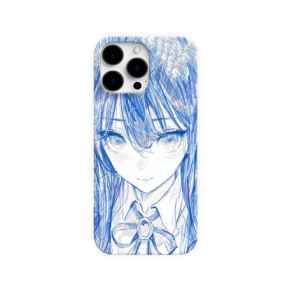 素描少女手机壳适用苹果16promax华为mate荣耀vivo小红米oppo一加