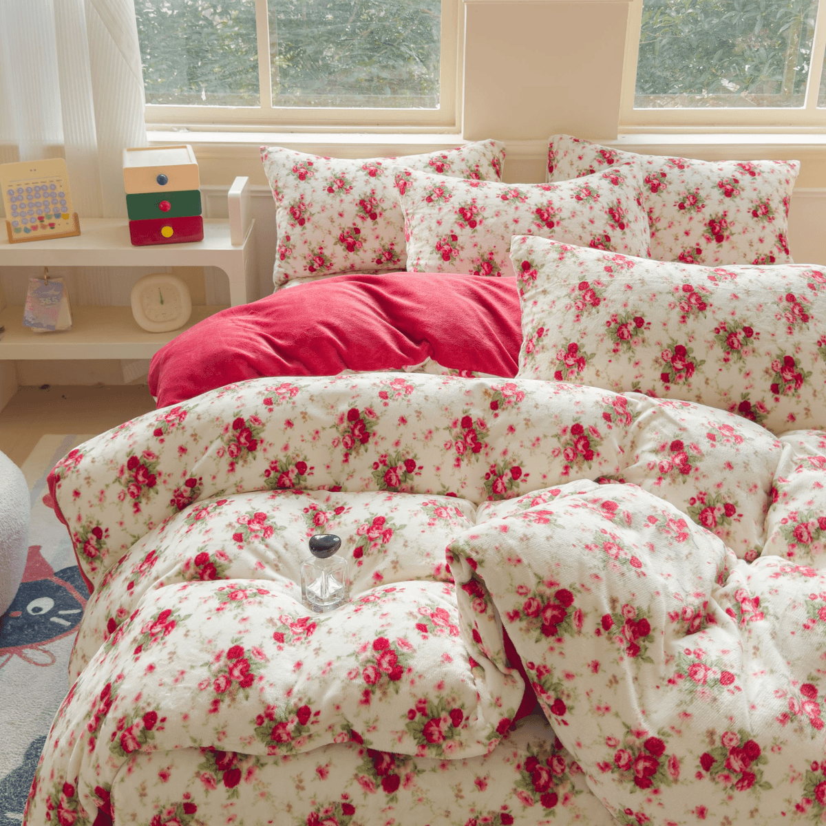 牛奶绒床笠三件套 床罩 床垫保护套家用防滑秋冬保暖超级柔软