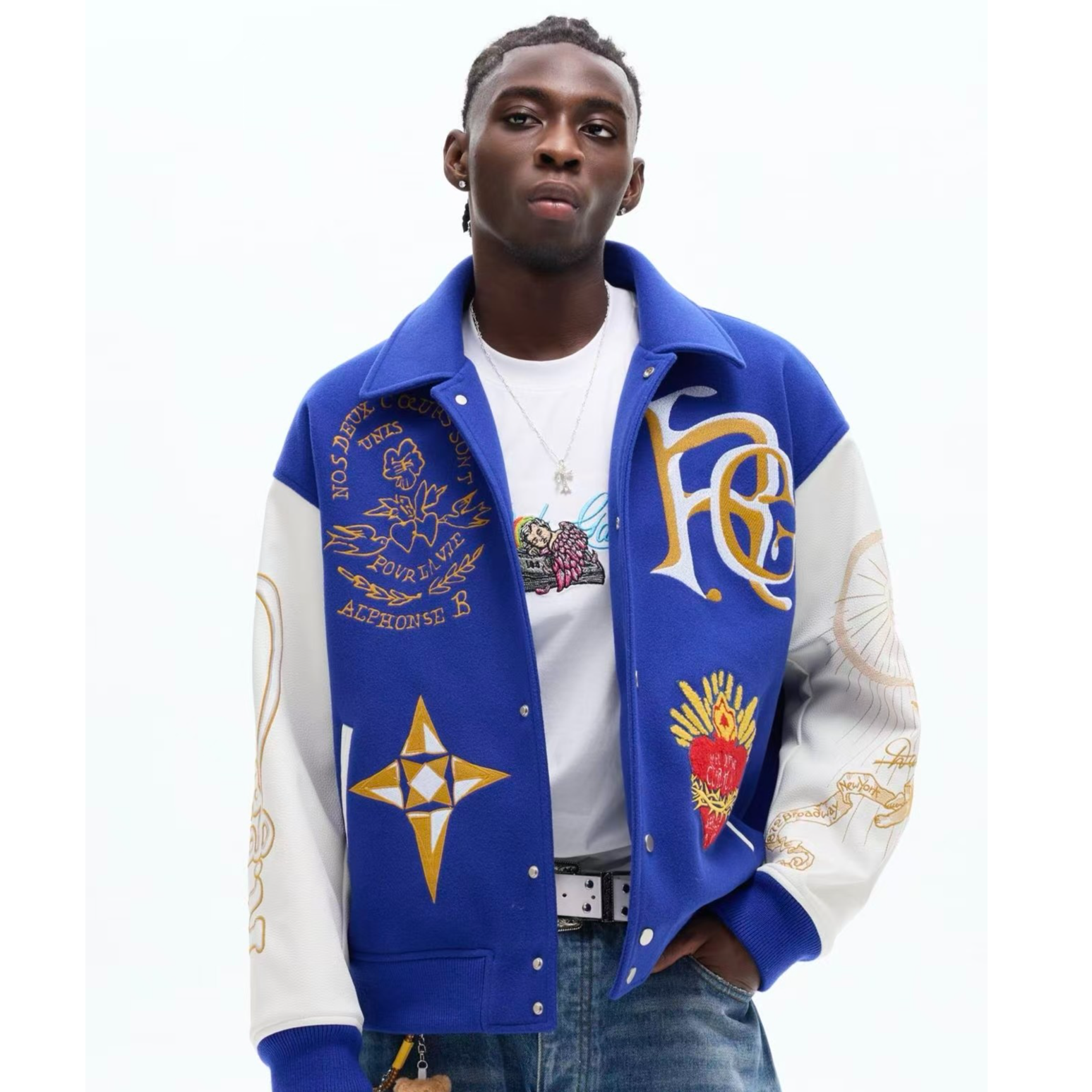 Richgainer北美爱与和平重工刺绣棒球服328