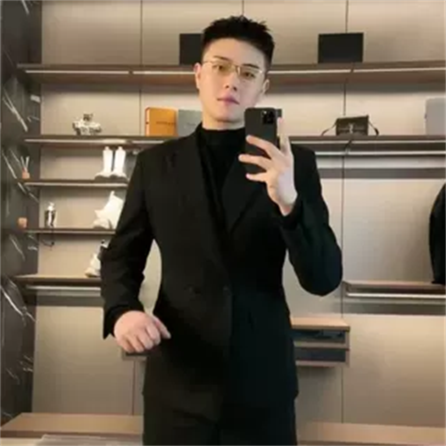 春秋季气质英伦风时尚轻奢西装套装男士修身纯色西服西裤两件套潮