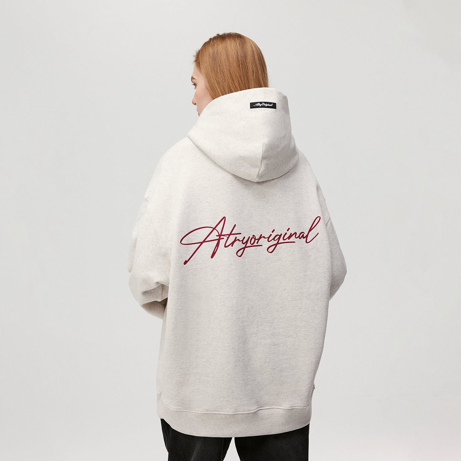 ATRY背面印花连帽卫衣女 春秋季新款美式高街情侣长袖帽衫上衣男