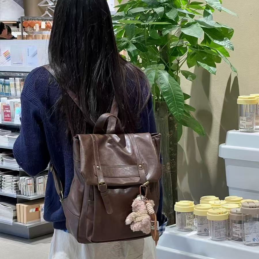 大容量双肩包包女2025超火新款今年流行轻奢小众高级感大容量书包